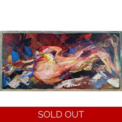 SOLD Self Isolate Abstract figure Box 081